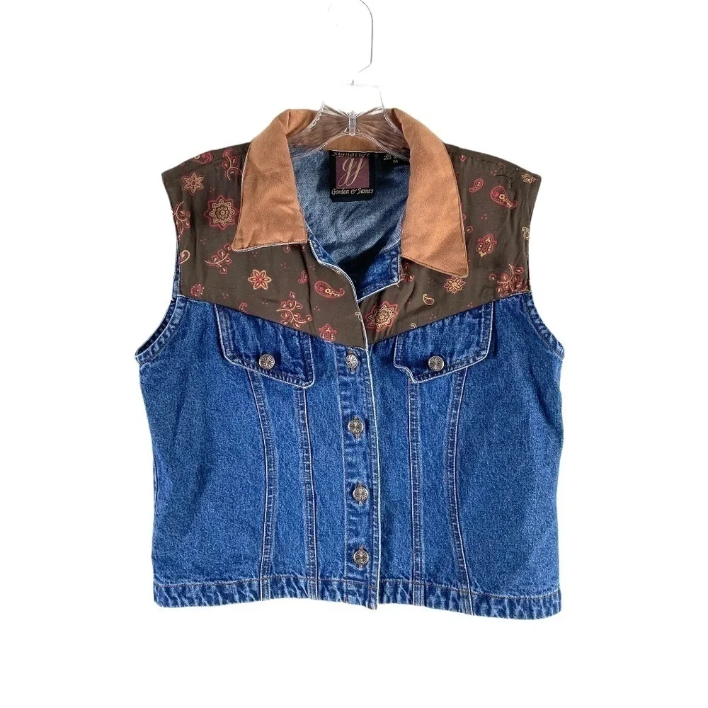 Gordan & James Y2K Denim Vest SZ M